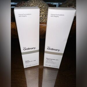 BOTH Niacinamide10% + Zinc1% Oil Control Serum AND Ordinary Alpha Arbutin 2% +Ha